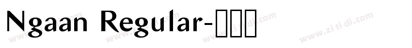 Ngaan Regular字体转换